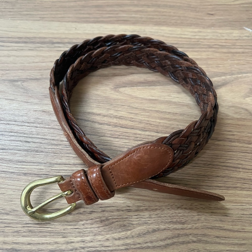 Coach Vintage Braided Leather Belt